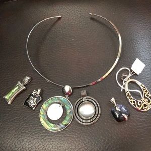 Lia Sophia Cuff Necklace and pendants